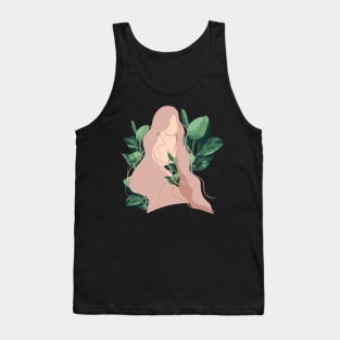 Plant lady abstract illustration 2 Tank Top